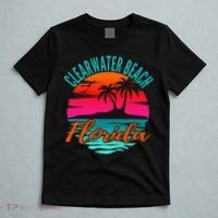 Clearwater Beach Florida Palm Tree Island Pink T-Shirt thumb 5