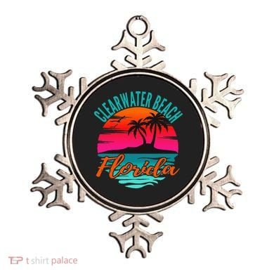 Clearwater Beach Florida Palm Tree Island Pink Ornament