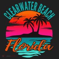 Clearwater Beach Florida Palm Tree Island Pink Golf Towel thumb 3