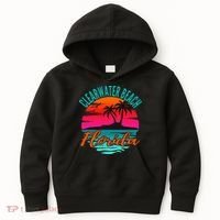 Clearwater Beach Florida Palm Tree Island Pink Kids Hoodie thumb 0