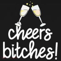 Cheers Bitches Funny New Year's Eve Ornament thumb 1