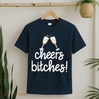 Cheers Bitches Funny New Year's Eve T-Shirt thumb 2