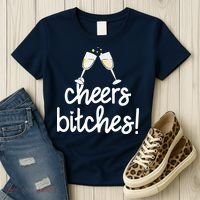 Cheers Bitches Funny New Year's Eve Women's T-Shirt thumb 3