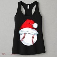 Christmas Baseball For Kids Men Ball Santa Pajama Women's Tank Top thumb 3