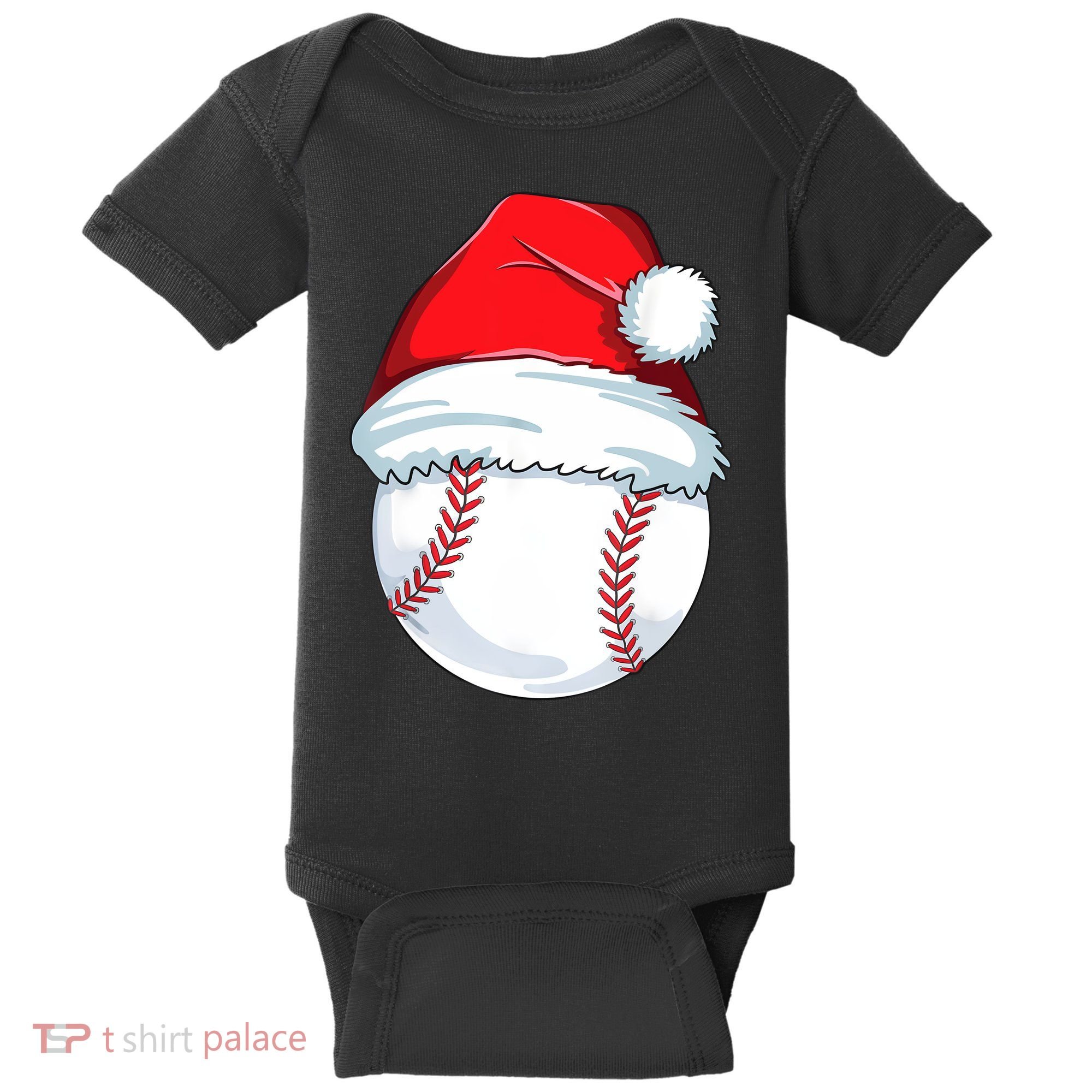Christmas Baseball For Kids Men Ball Santa Pajama Baby Bodysuit
