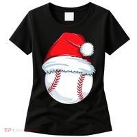 Christmas Baseball For Kids Men Ball Santa Pajama Women's T-Shirt thumb 0