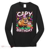 Capy Birthday Funny Capybara Birthday Long Sleeve Shirt thumb 0