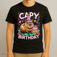 Capy Birthday Funny Capybara Birthday T-Shirt thumb 3