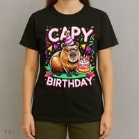Capy Birthday Funny Capybara Birthday T-Shirt thumb 4