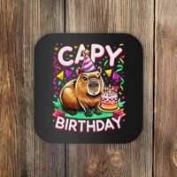 Capy Birthday Funny Capybara Birthday Coaster thumb 0