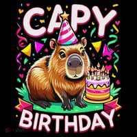 Capy Birthday Funny Capybara Birthday Coaster thumb 2