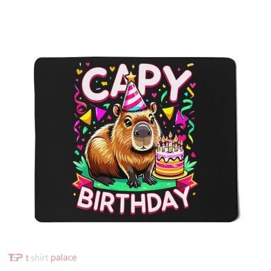 Capy Birthday Funny Capybara Birthday Mousepad