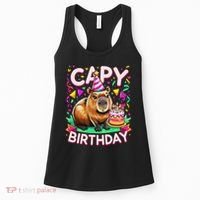 Capy Birthday Funny Capybara Birthday Women's Tank Top thumb 0