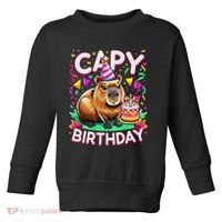 Capy Birthday Funny Capybara Birthday Toddler Sweatshirt thumb 0