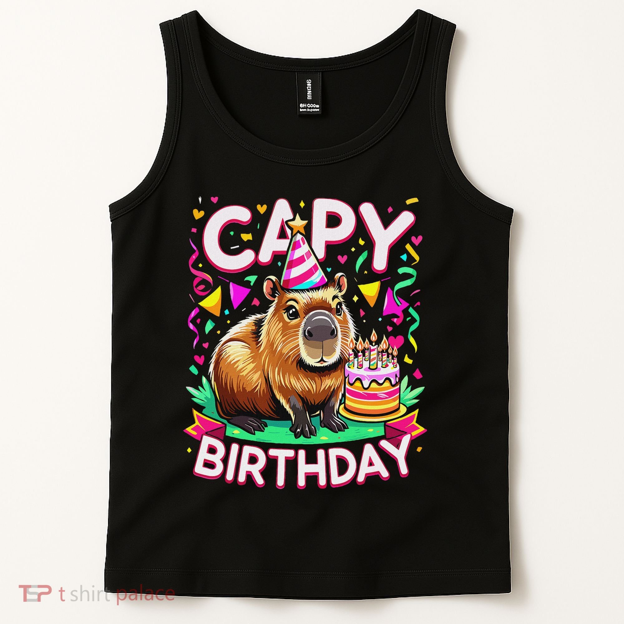 Capy Birthday Funny Capybara Birthday Tank Top