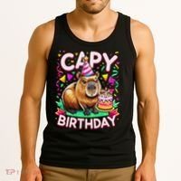 Capy Birthday Funny Capybara Birthday Tank Top thumb 3