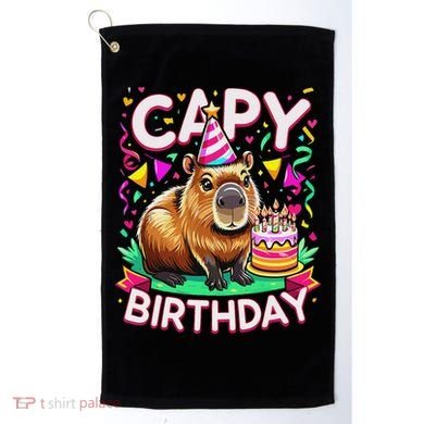 Capy Birthday Funny Capybara Birthday Golf Towel