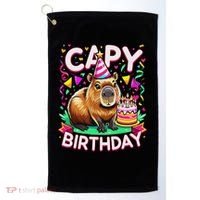 Capy Birthday Funny Capybara Birthday Golf Towel thumb 0