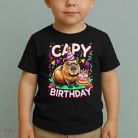Capy Birthday Funny Capybara Birthday Toddler T-Shirt thumb 2