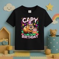 Capy Birthday Funny Capybara Birthday Toddler T-Shirt thumb 3