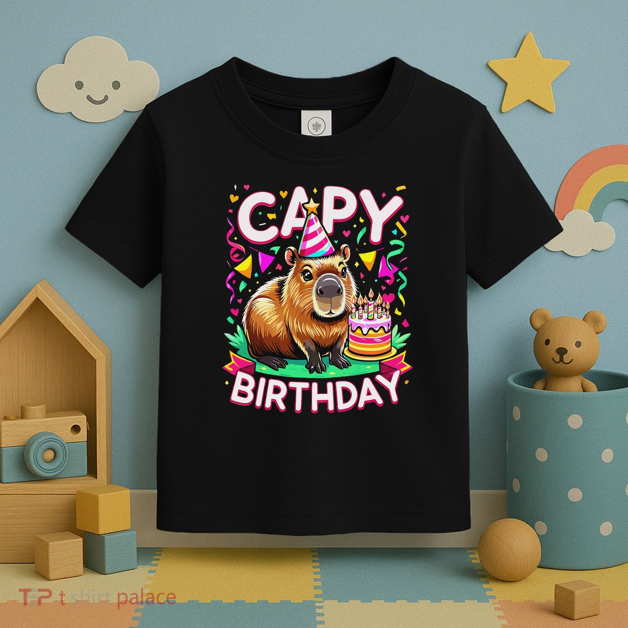 Capy Birthday Funny Capybara Birthday Toddler T-Shirt