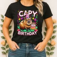 Capy Birthday Funny Capybara Birthday Women's T-Shirt thumb 2