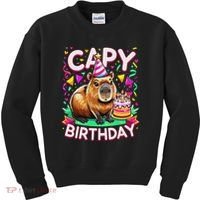 Capy Birthday Funny Capybara Birthday Kids Sweatshirt thumb 0