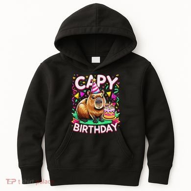 Capy Birthday Funny Capybara Birthday Kids Hoodie
