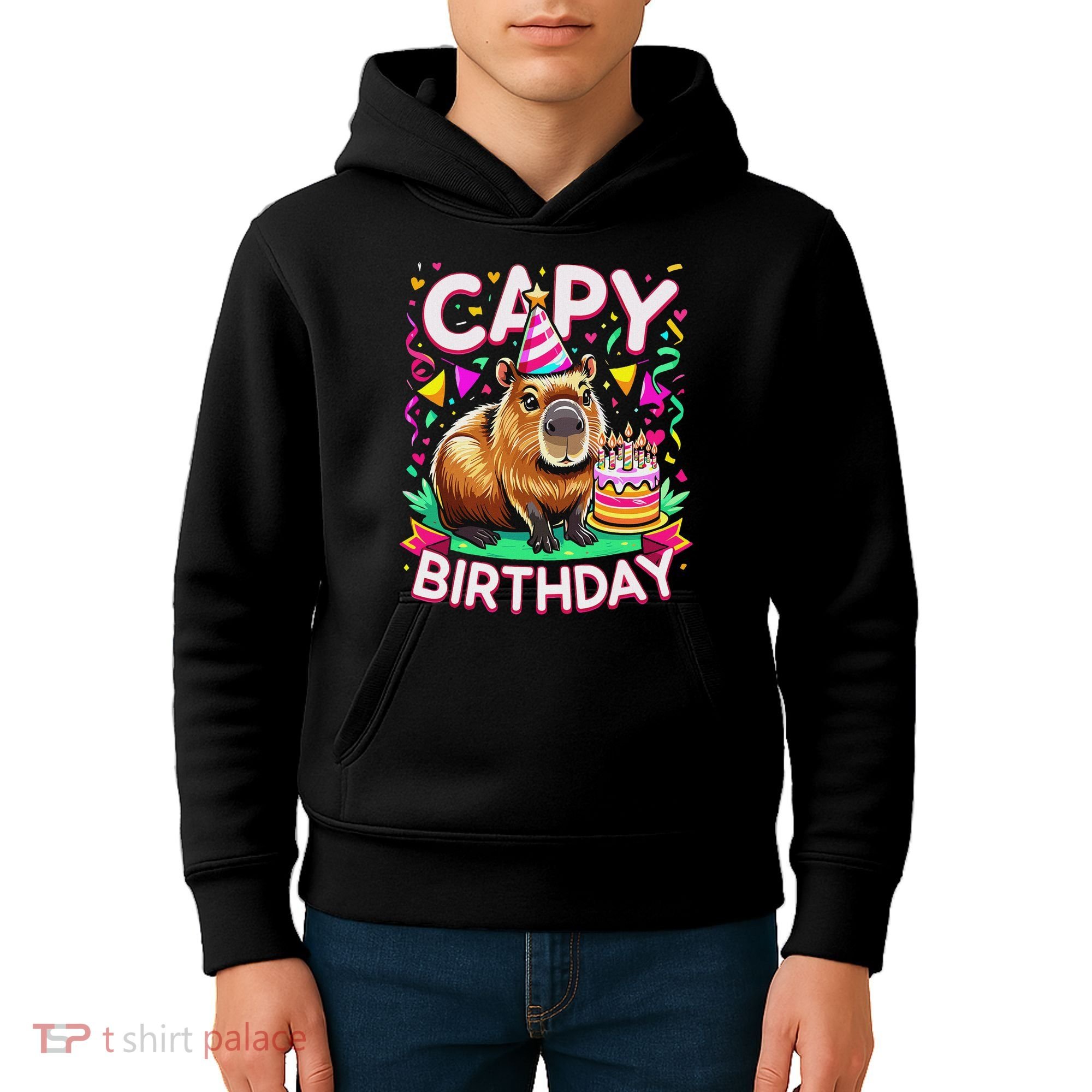 Capy Birthday Funny Capybara Birthday Kids Hoodie