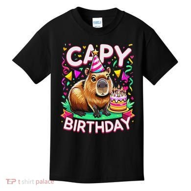 Capy Birthday Funny Capybara Birthday Kids T-Shirt