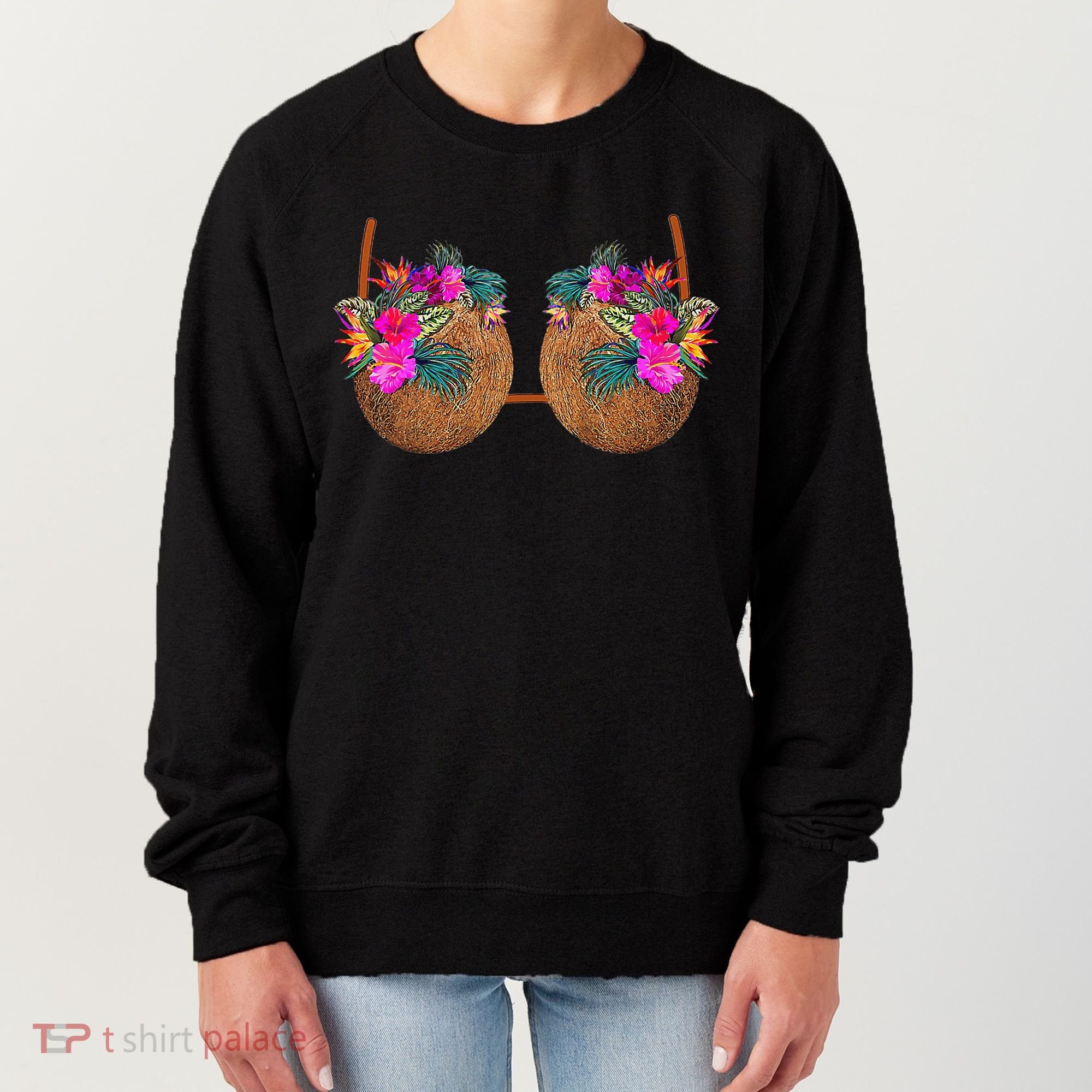 Coconut Bra Funny Bra Bra Women's Sweatshirt