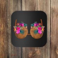 Coconut Bra Funny Bra Bra Coaster thumb 0