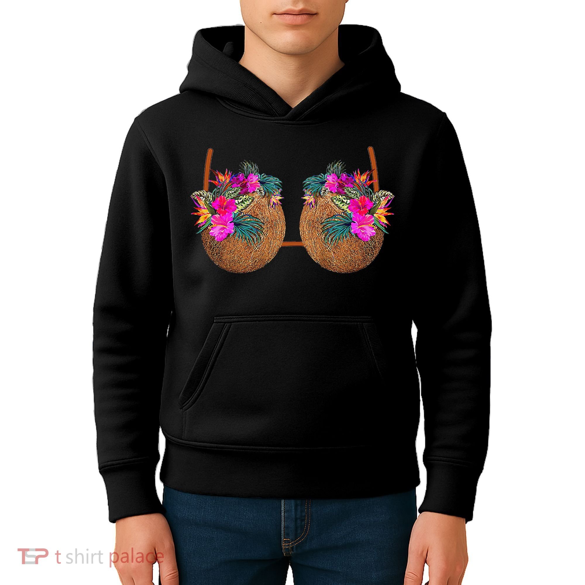 Coconut Bra Funny Bra Bra Kids Hoodie