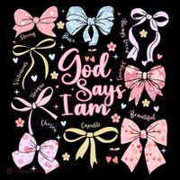 Coquette Bow God Says I Am Valentine Christian Grunge Cool Gift Coffee Mug thumb 5
