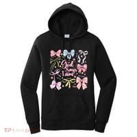 Coquette Bow God Says I Am Valentine Christian Grunge Cool Gift Women's Hoodie thumb 0