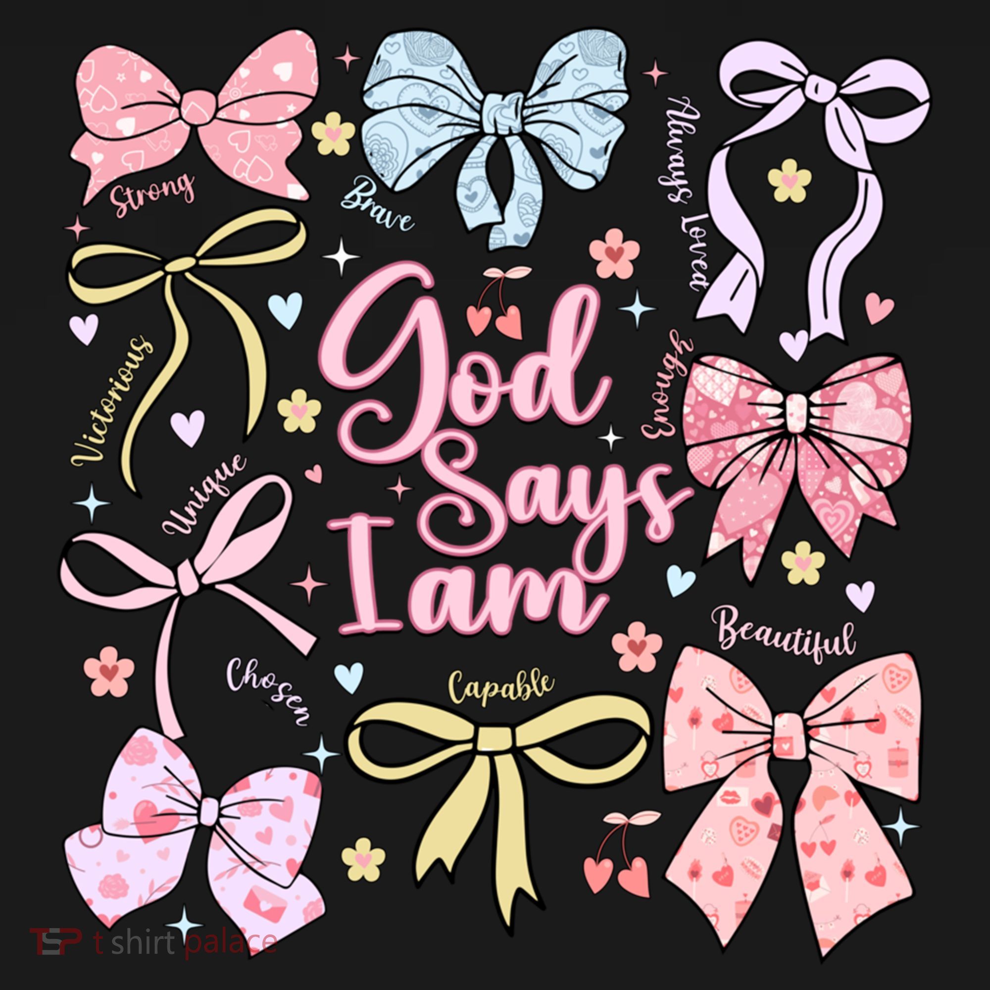 Coquette Bow God Says I Am Valentine Christian Grunge Cool Gift Women's Hoodie