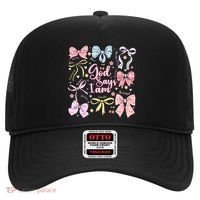 Coquette Bow God Says I Am Valentine Christian Grunge Cool Gift Hat thumb 0