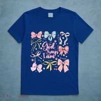 Coquette Bow God Says I Am Valentine Christian Grunge Cool Gift T-Shirt thumb 5