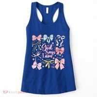 Coquette Bow God Says I Am Valentine Christian Grunge Cool Gift Women's Tank Top thumb 0