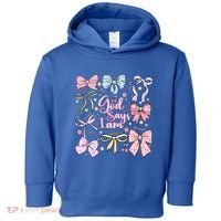 Coquette Bow God Says I Am Valentine Christian Grunge Cool Gift Toddler Hoodie thumb 0