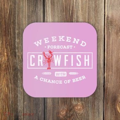 Crawfish Boil Gift Weekend Forecast Cajun And Beer Party Meaningful Gift Coaster