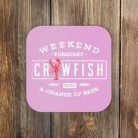 Crawfish Boil Gift Weekend Forecast Cajun And Beer Party Meaningful Gift Coaster thumb 0