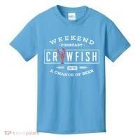 Crawfish Boil Gift Weekend Forecast Cajun And Beer Party Meaningful Gift Kids T-Shirt thumb 0