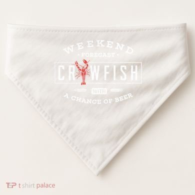Crawfish Boil Gift Weekend Forecast Cajun And Beer Party Meaningful Gift USA-Made Doggie Bandana