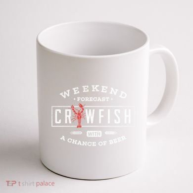 Crawfish Boil Gift Weekend Forecast Cajun And Beer Party Meaningful Gift Coffee Mug back