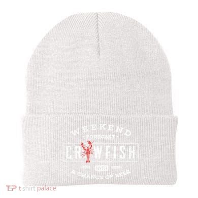 Crawfish Boil Gift Weekend Forecast Cajun And Beer Party Meaningful Gift Beanie