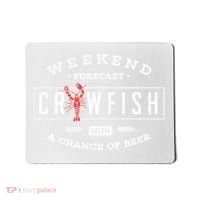 Crawfish Boil Gift Weekend Forecast Cajun And Beer Party Meaningful Gift Mousepad thumb 0