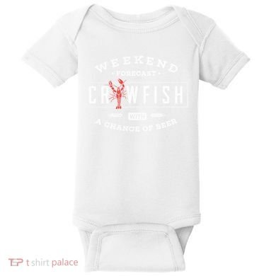 Crawfish Boil Gift Weekend Forecast Cajun And Beer Party Meaningful Gift Baby Bodysuit