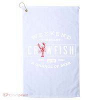 Crawfish Boil Gift Weekend Forecast Cajun And Beer Party Meaningful Gift Golf Towel thumb 0