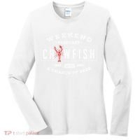 Crawfish Boil Gift Weekend Forecast Cajun And Beer Party Meaningful Gift Women's Long Sleeve Shirt thumb 0